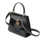 Gucci Vintage Flap Top Handle Black Smooth Calfskin — view 2
