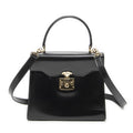 Gucci Vintage Flap Top Handle Black Smooth Calfskin