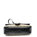 Gucci Medium GG Marmont Flap Beige Black Matelasse Canvas — view 6