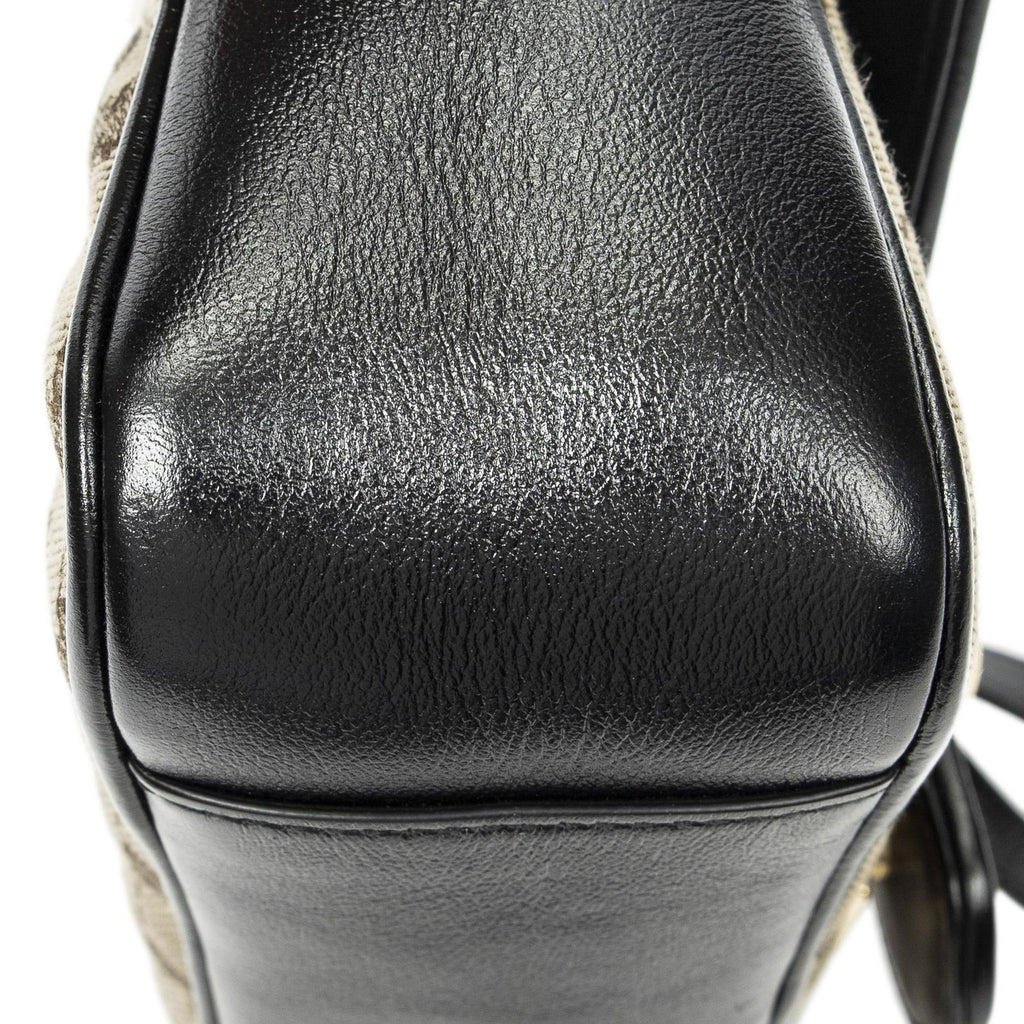 Gucci Medium GG Marmont Flap Beige Black Matelasse Canvas — view 7
