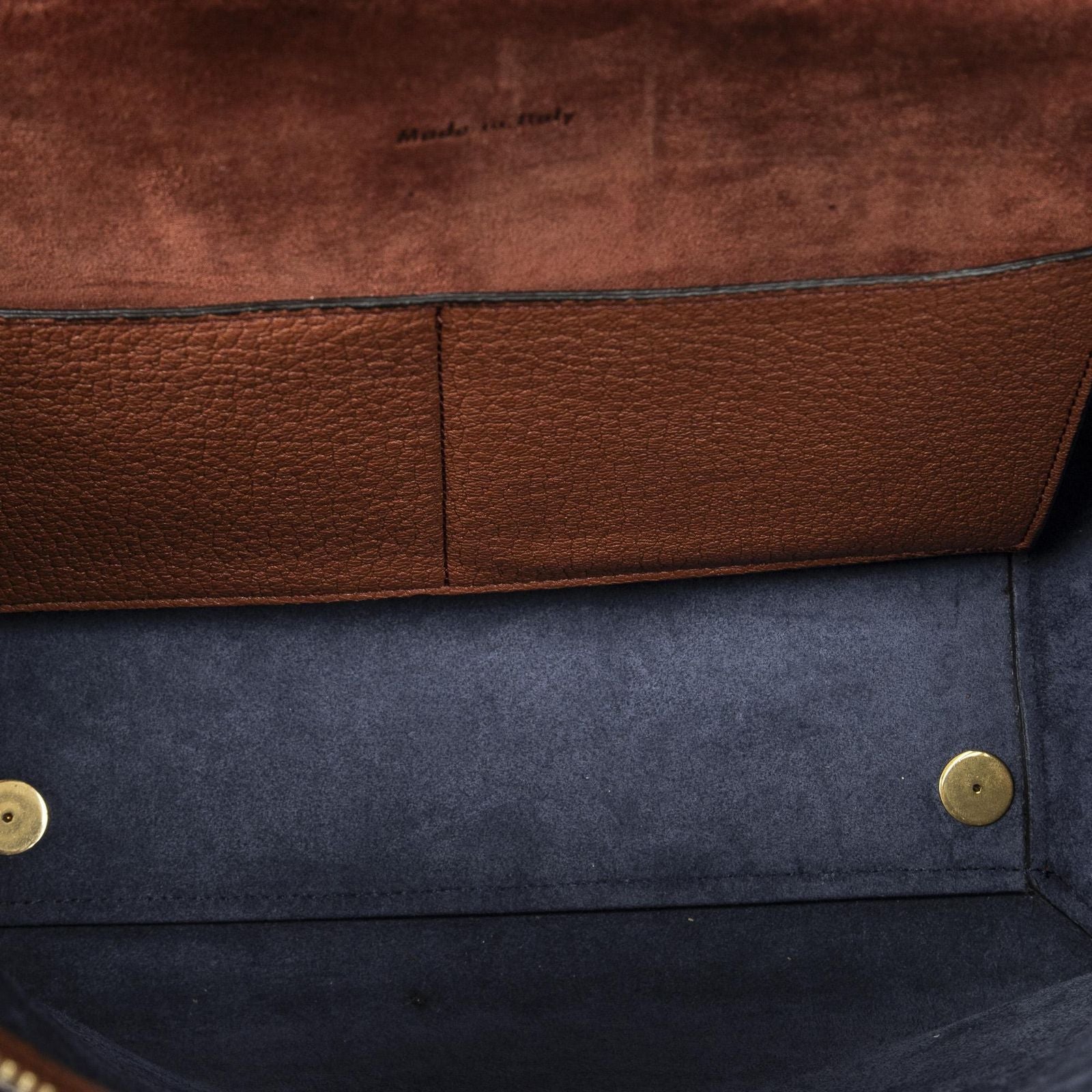 Celine Mini Belt Bag Brown Gray Calfskin Leather — view 9