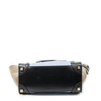 Celine Micro Luggage Blue Black Brown Gray Calfskin Leather — view 6