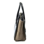 Celine Micro Luggage Blue Black Brown Gray Calfskin Leather — view 4