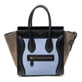 Celine Micro Luggage Blue Black Brown Gray Calfskin Leather