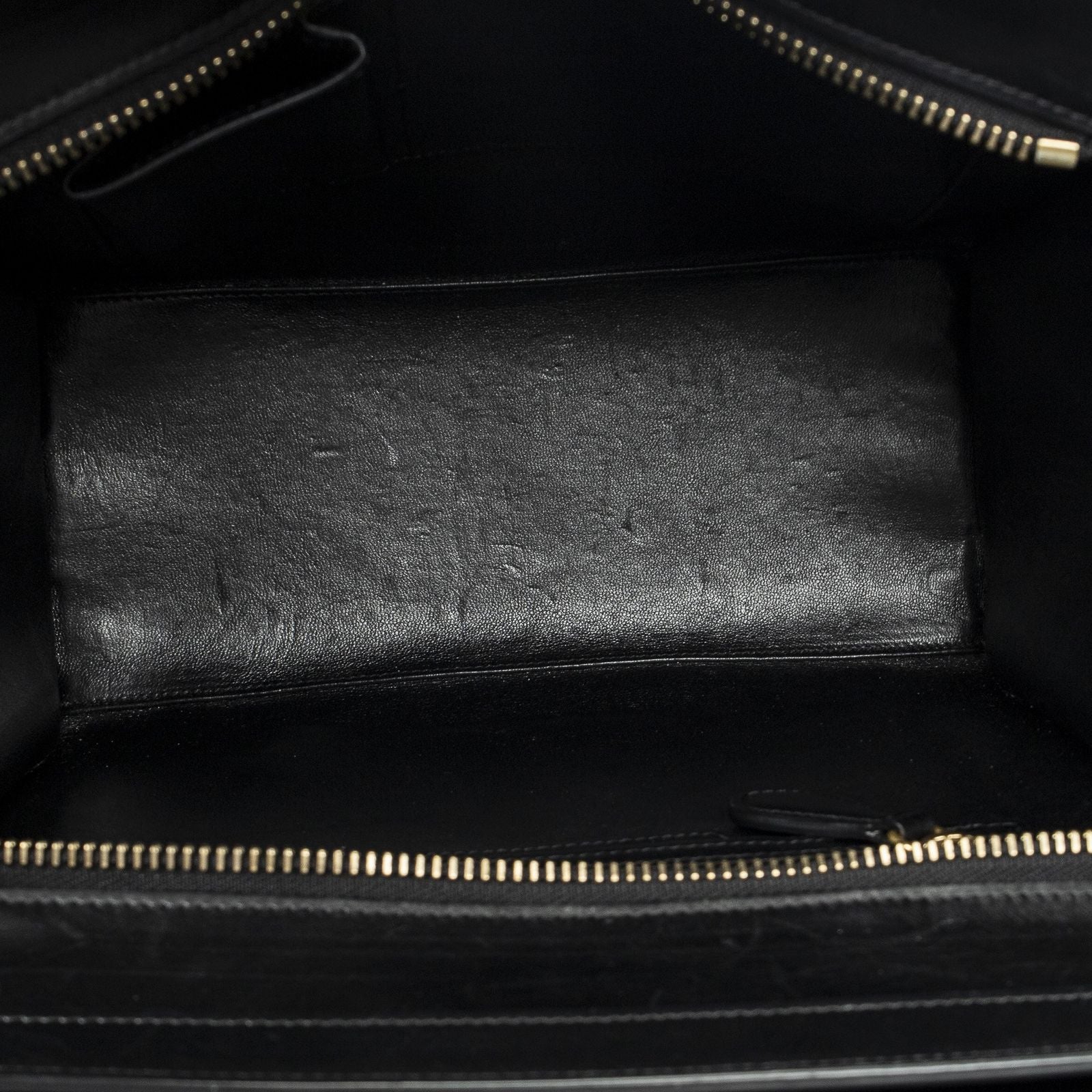 Celine Micro Luggage Blue Black Brown Gray Calfskin Leather — view 9