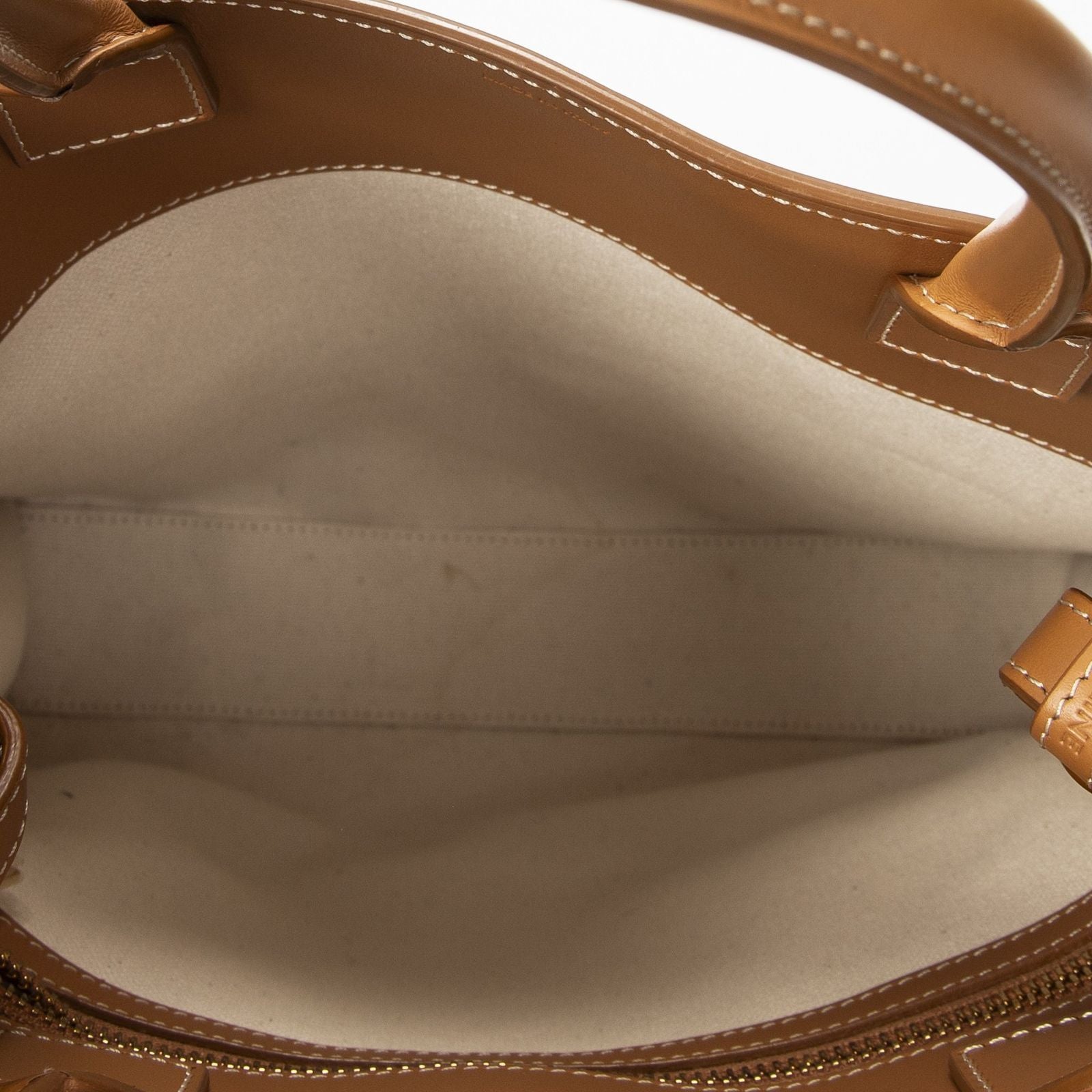 Celine Small Vertical Cabas Tote Ivory Tan Floral Canvas — view 9