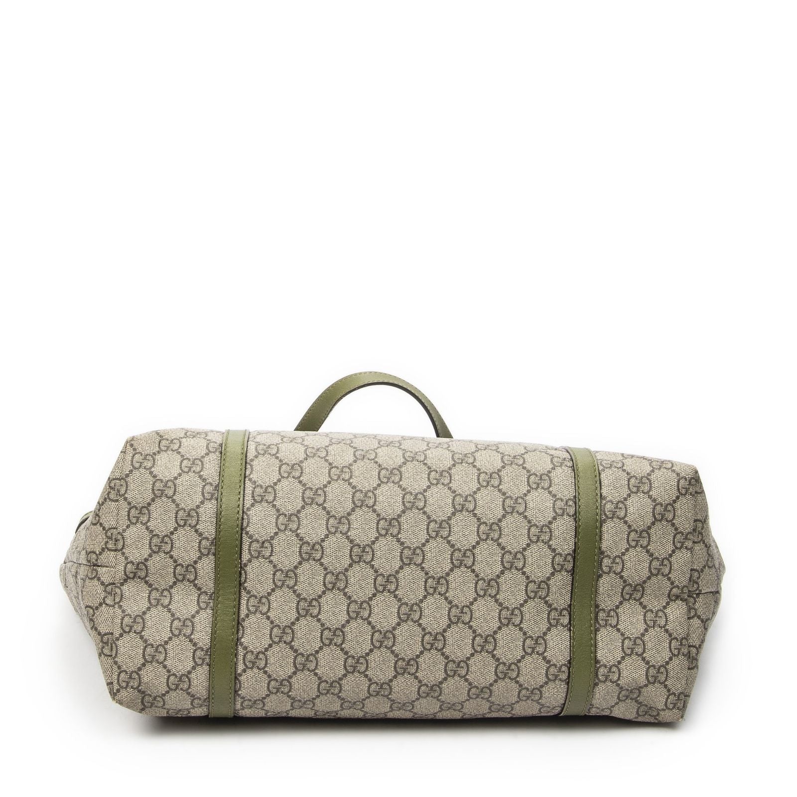 Gucci Tote Beige Green Supreme Canvas — view 6