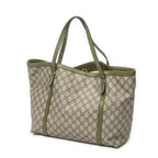 Gucci Tote Beige Green Supreme Canvas — view 2