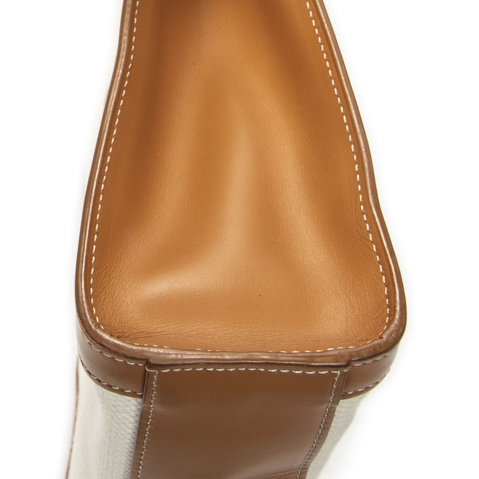 Celine Small Vertical Cabas Tote Ivory Tan Floral Canvas — view 8