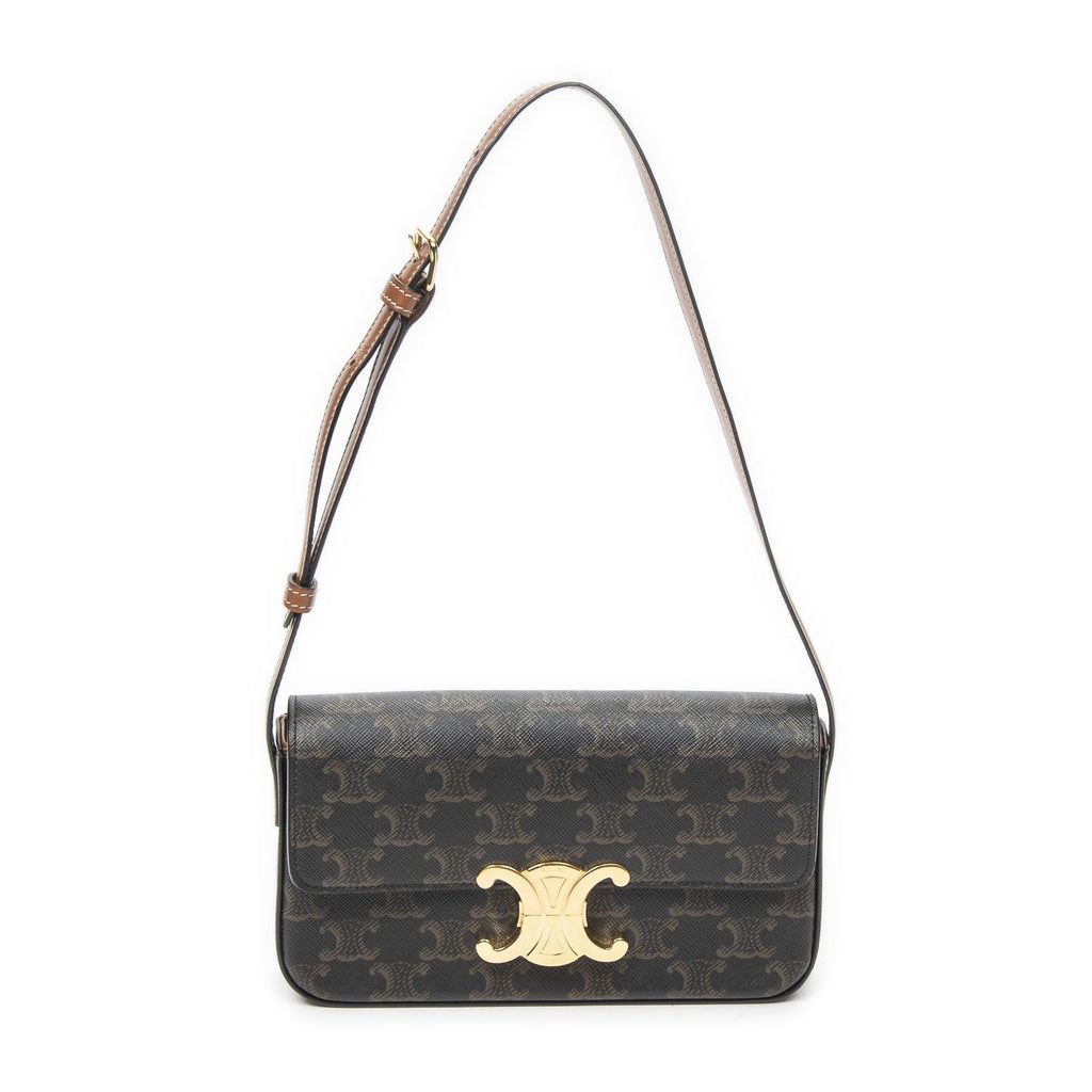 Celine Claude Brown Triomphe Canvas Messenger