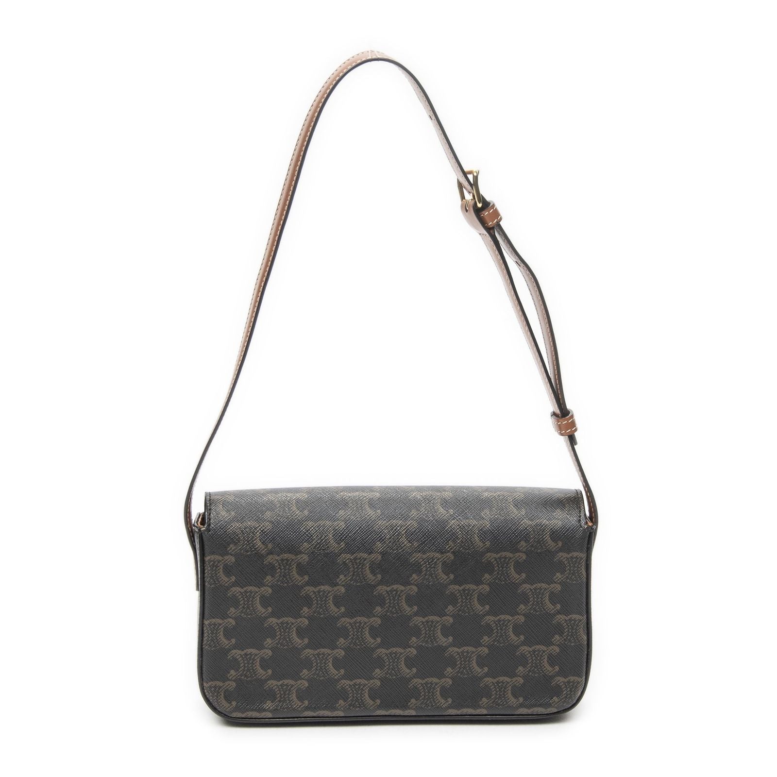 Celine Claude Brown Triomphe Canvas Messenger — view 5