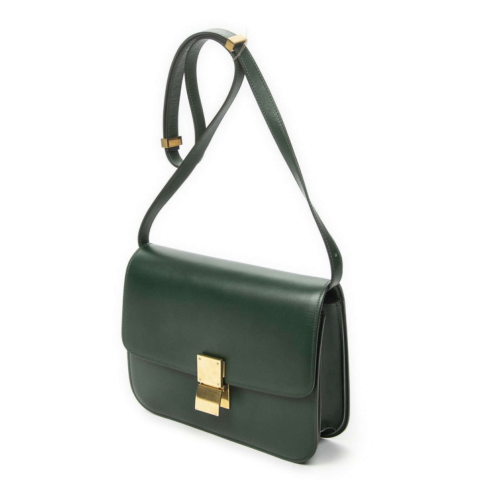 Celine Classic Box Crossbody Green Smooth Calfskin — view 2