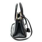 Prada Large Double Zip Galleria Tote Black Saffiano Leather — view 4