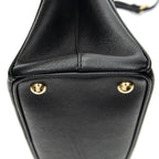 Prada Large Double Zip Galleria Tote Black Saffiano Leather — view 7