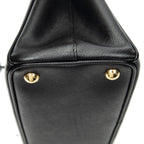 Prada Large Double Zip Galleria Tote Black Saffiano Leather — view 8