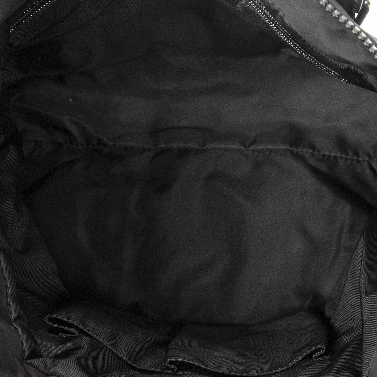 Gucci Zip Shopping Tote Black Guccissima Nylon — view 9