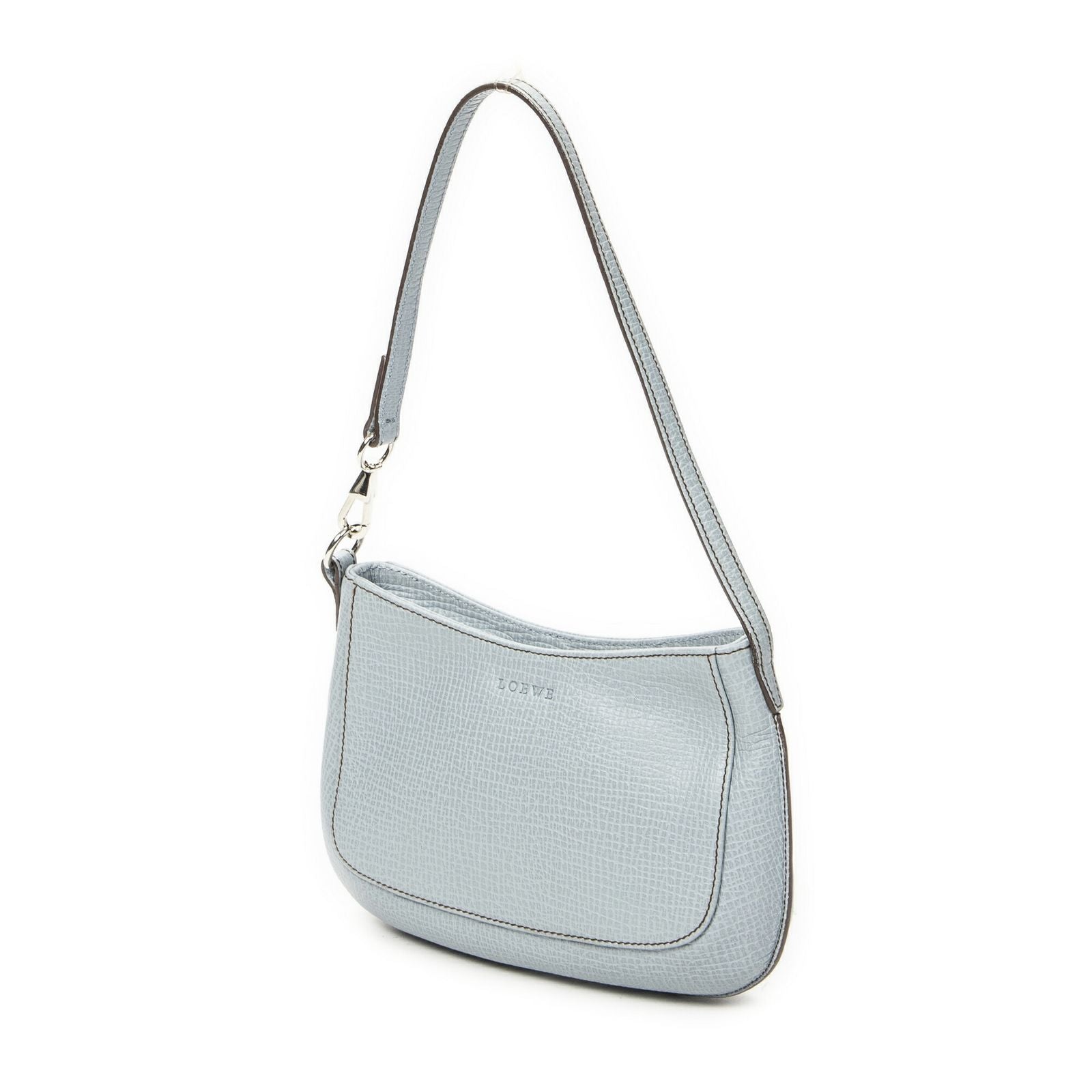 Loewe Mini Zip Hobo Light Blue Gray Calfskin Leather — view 2