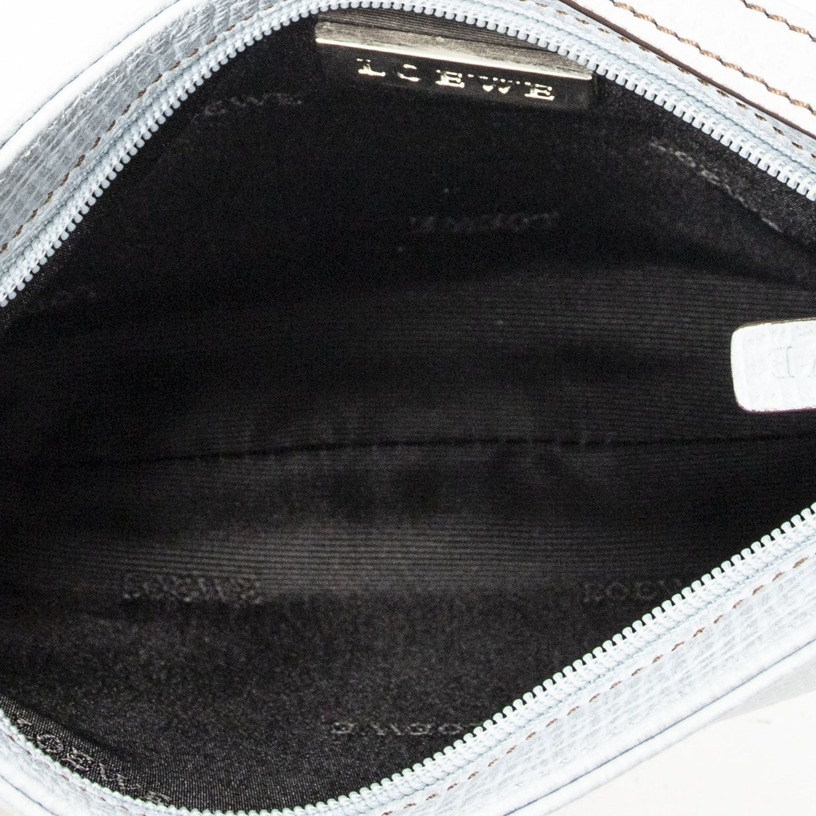 Loewe Mini Zip Hobo Light Blue Gray Calfskin Leather — view 9