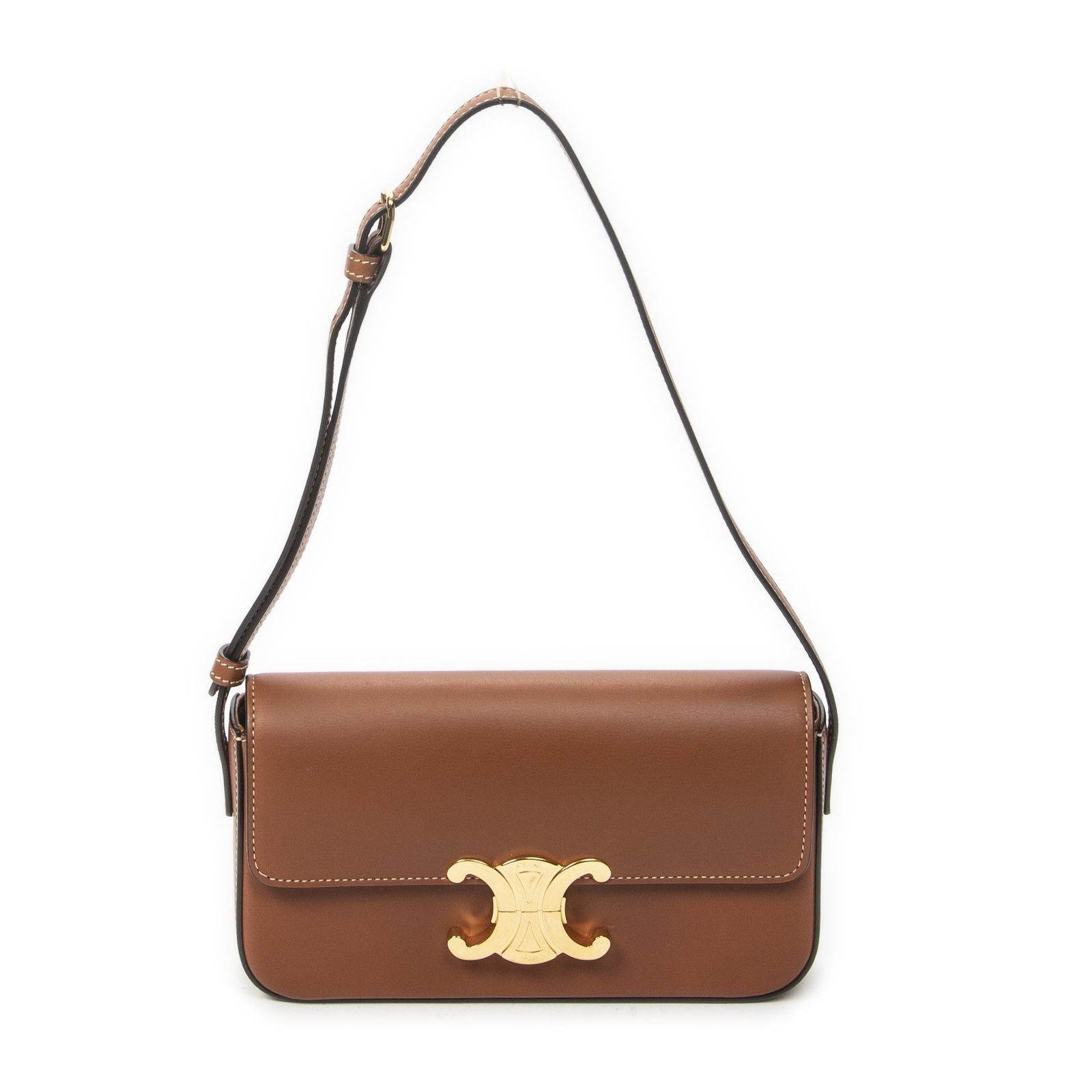 Celine Black Tan Calfskin Leather Messenger