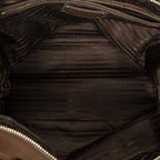 Prada Zip Shopping Tote Brown Nylon Canvas — view 9