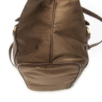 Prada Zip Shopping Tote Brown Nylon Canvas — view 8