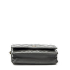 Chanel Classic Chain Wallet Dark Gray Quilted Lambskin Leather — view 6