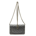 Chanel Classic Chain Wallet Dark Gray Quilted Lambskin Leather — view 5