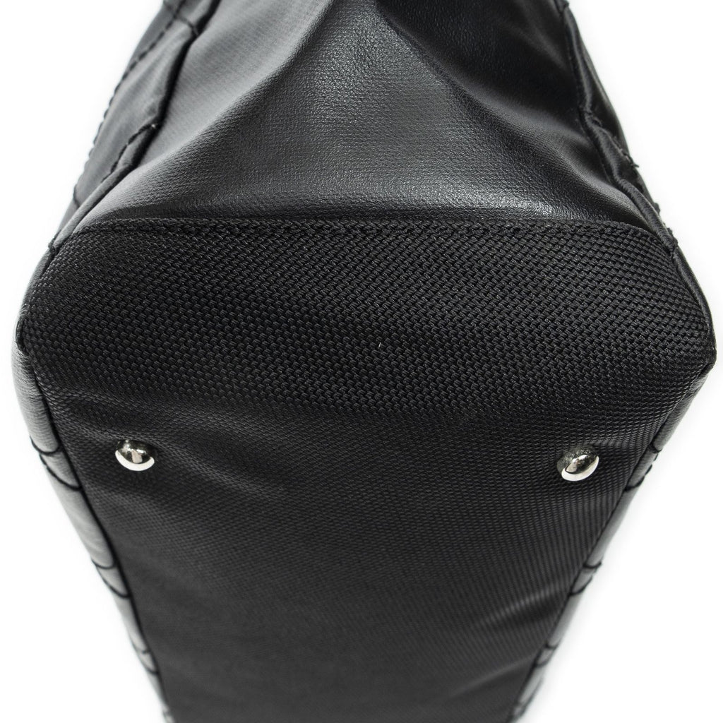 Chanel Paris Biarritz Shopping Tote Black Quilted Canvas — view 7