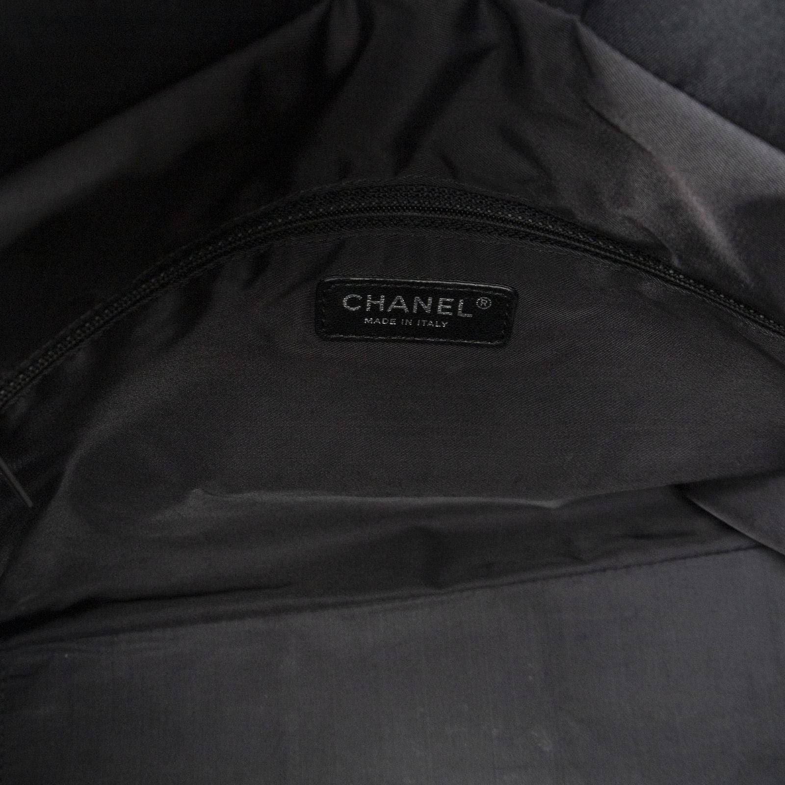 Chanel Paris Biarritz Shopping Tote Black Quilted Canvas — view 9