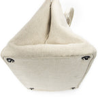 Prada Large Rhinestone Canapa Tote Beige Blue Embroidery Canvas — view 8