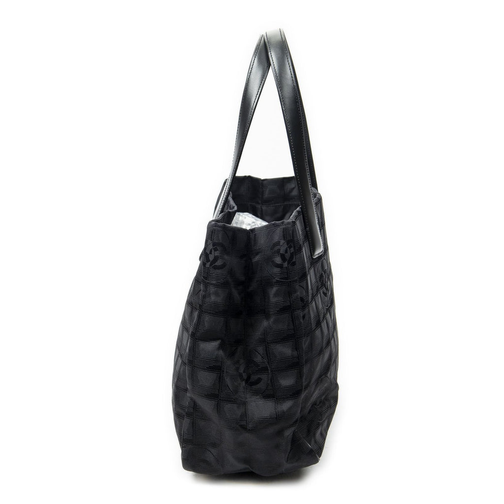 Chanel Travel Line Open Tote Black Nylon Canvas — view 3