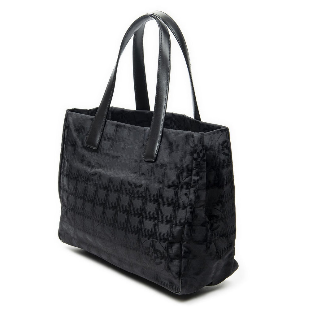 Chanel Travel Line Open Tote Black Nylon Canvas — view 2