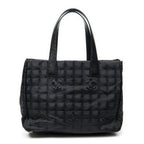 Chanel Travel Line Open Tote Black Nylon Canvas — view 5