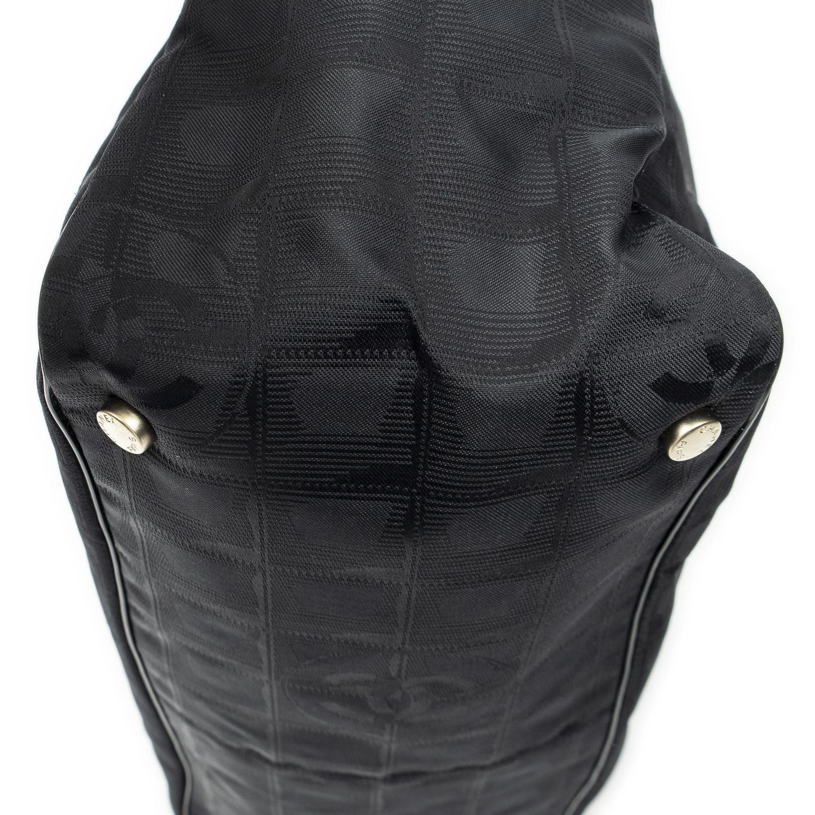 Chanel Travel Line Open Tote Black Nylon Canvas — view 7