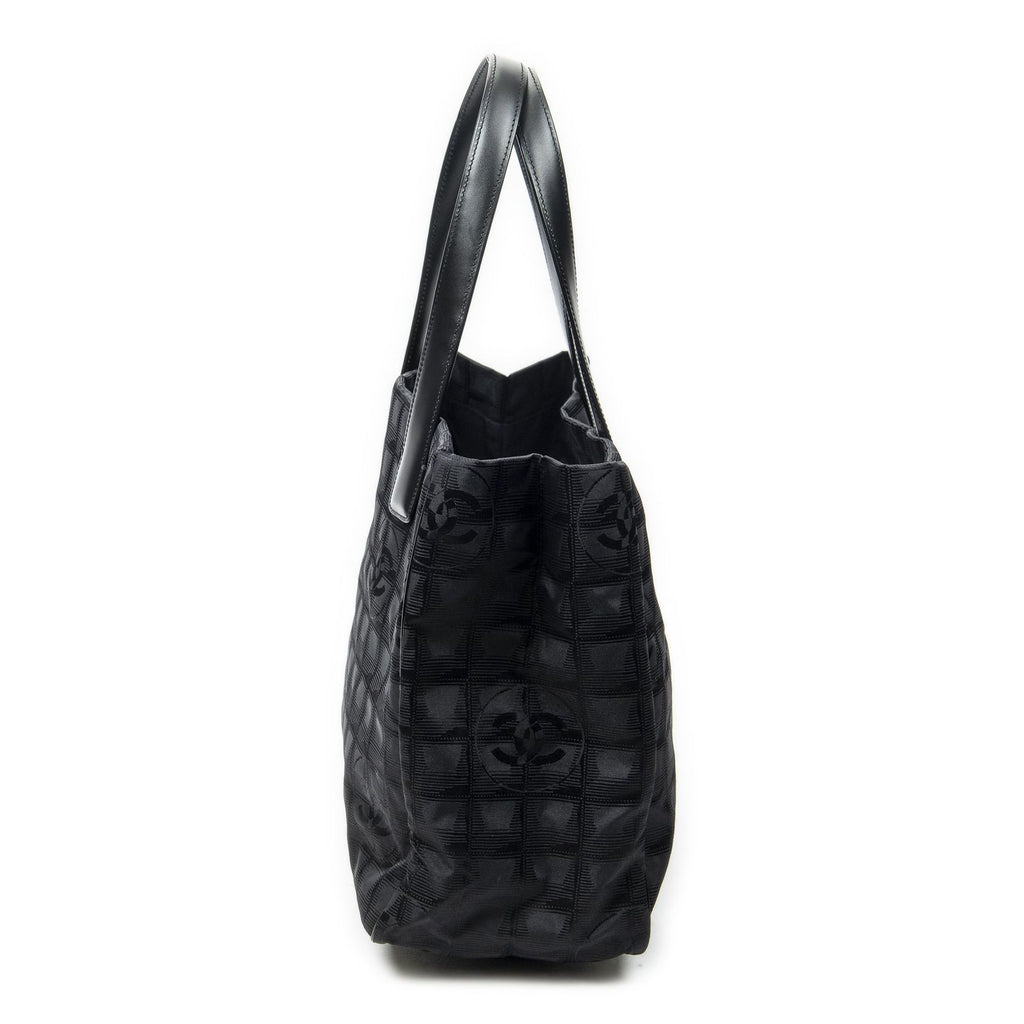 Chanel Travel Line Open Tote Black Nylon Canvas — view 4