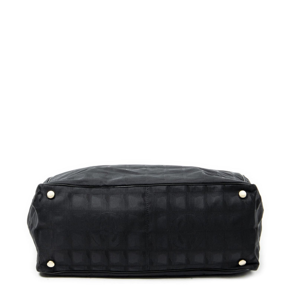 Chanel Travel Line Open Tote Black Nylon Canvas — view 6