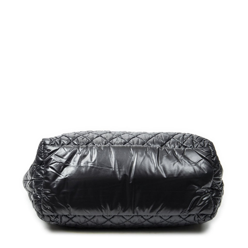Chanel Coco Reversible Tote Black Quilted Nylon Canvas — view 6