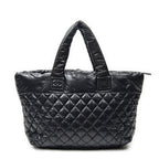 Chanel Coco Reversible Tote Black Quilted Nylon Canvas — view 5