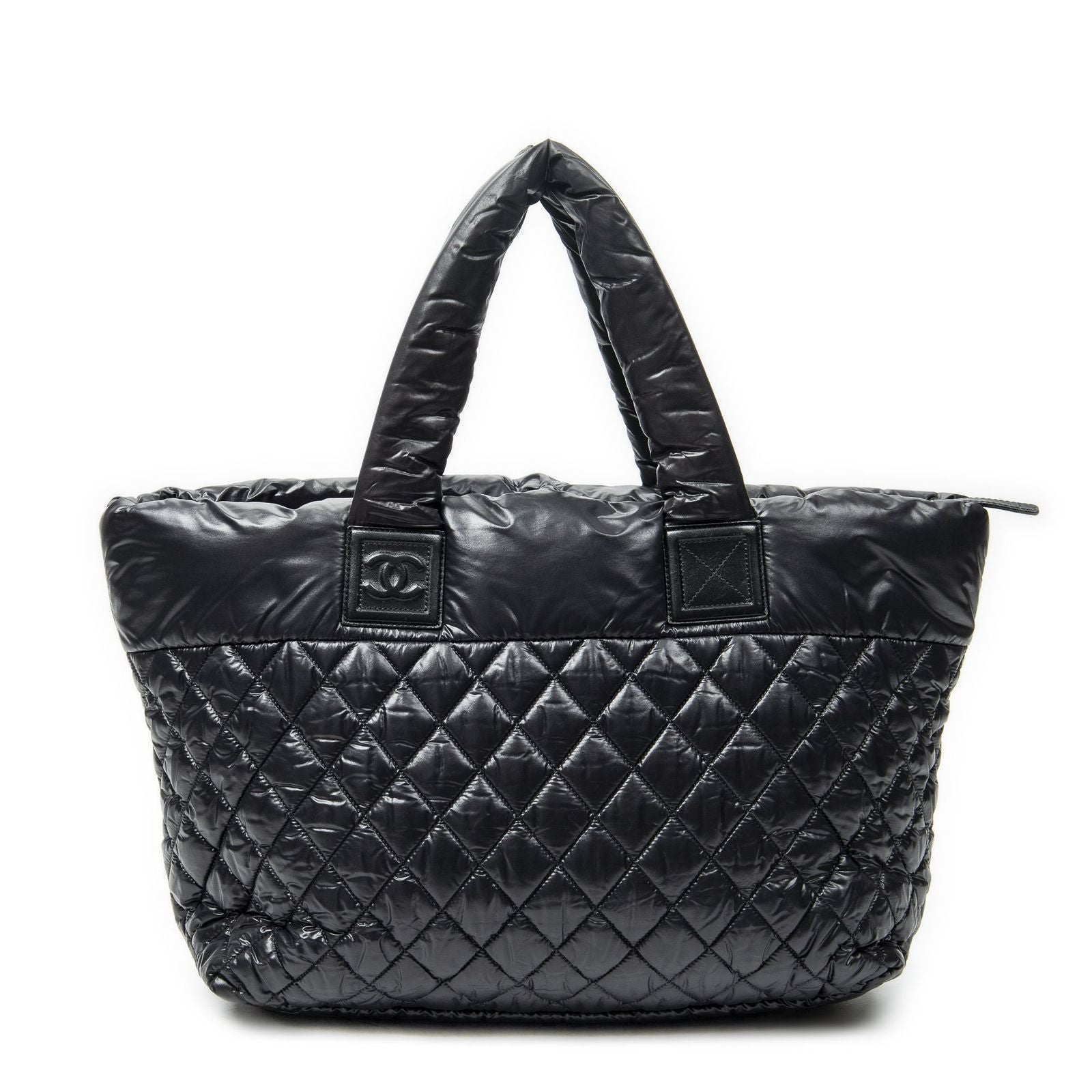 Chanel Coco Reversible Tote Black Quilted Nylon Canvas — view 5