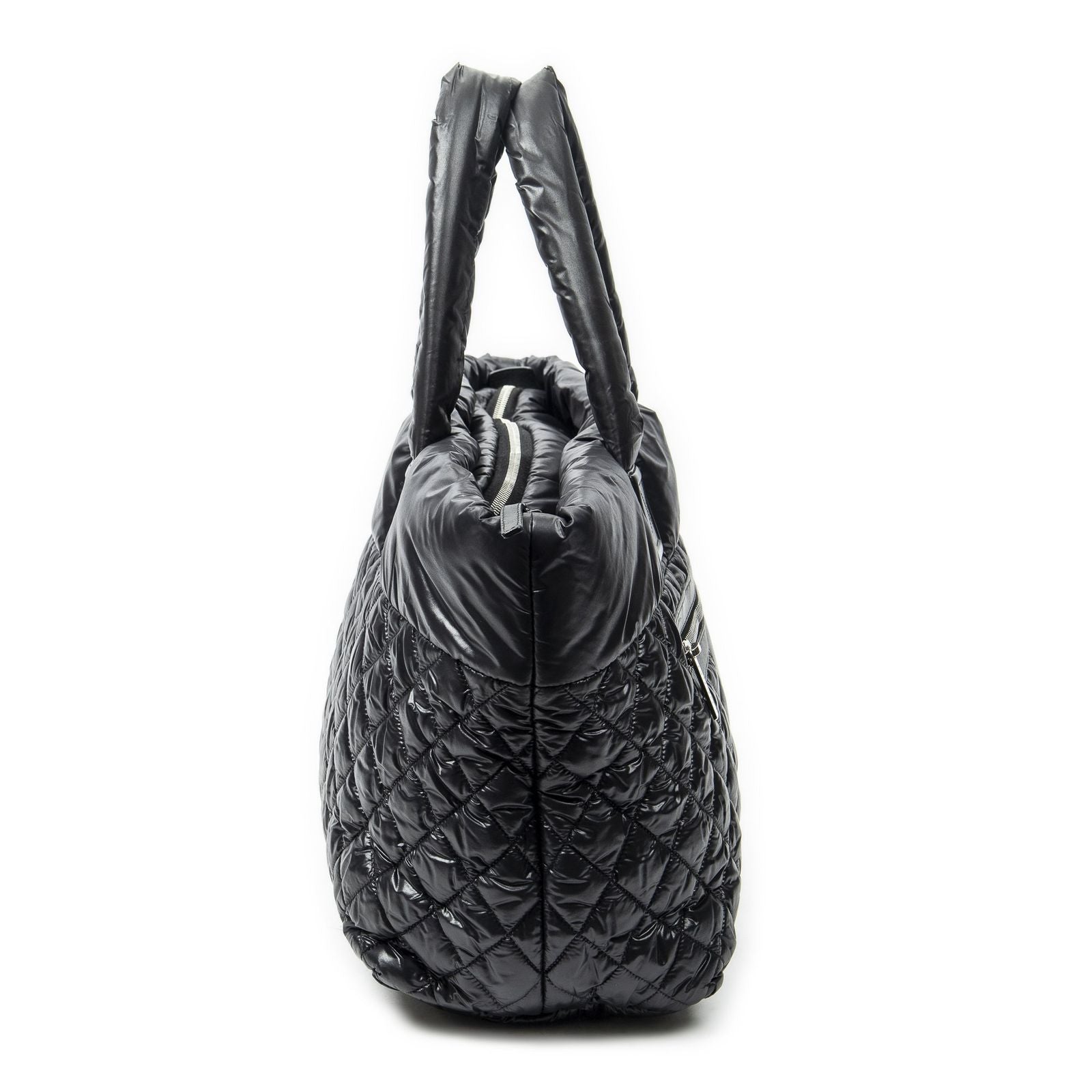 Chanel Coco Reversible Tote Black Quilted Nylon Canvas — view 4