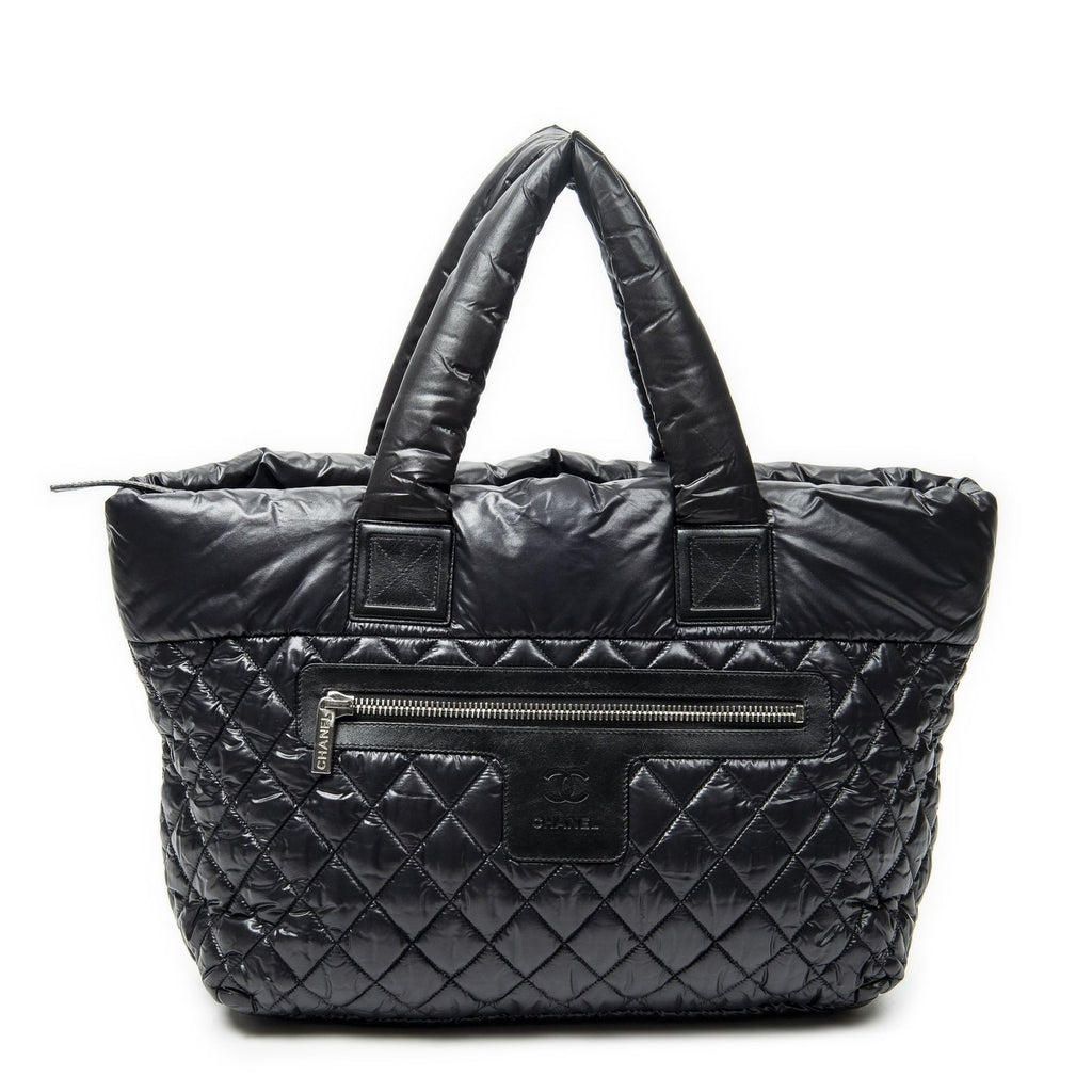 Chanel Coco Reversible Tote Black Quilted Nylon Canvas