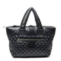 Chanel Coco Reversible Tote Black Quilted Nylon Canvas