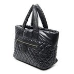 Chanel Coco Reversible Tote Black Quilted Nylon Canvas — view 2