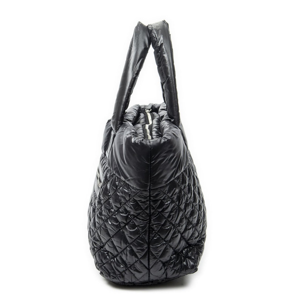 Chanel Coco Reversible Tote Black Quilted Nylon Canvas — view 3