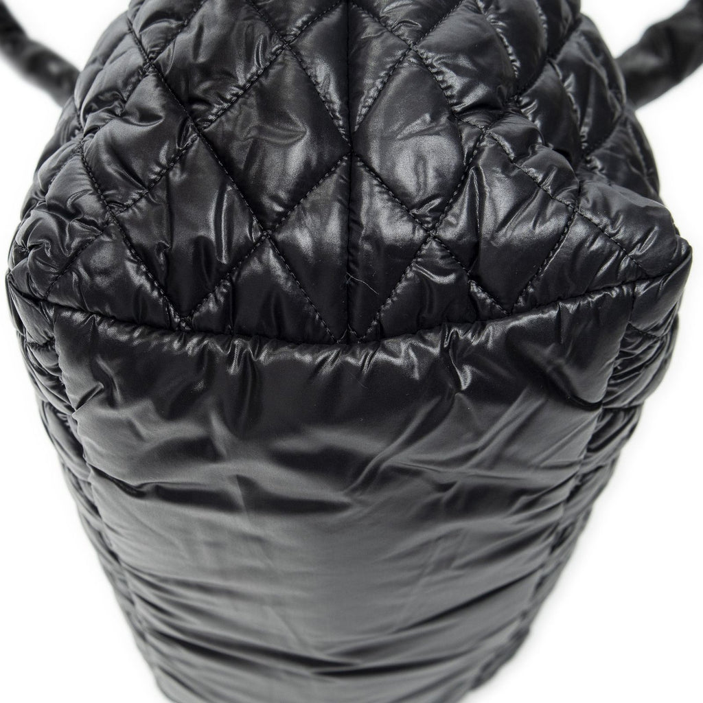 Chanel Coco Reversible Tote Black Quilted Nylon Canvas — view 7