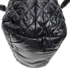 Chanel Coco Reversible Tote Black Quilted Nylon Canvas — view 8