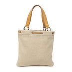 Saint Laurent Fringed Heart Applique Tote Beige Canvas — view 5