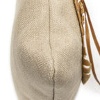 Saint Laurent Fringed Heart Applique Tote Beige Canvas — view 7
