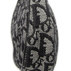 Dior Mini Saddle Pochette Black Gray Trotter Pattern Canvas Pouch — view 8