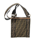 Fendi Square Zip Crossbody Brown Zucca Canvas — view 5